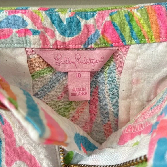 Lilly Pulitzer Adie Shorts Resort White Shellabrate Size 10 - Picture 7 of 10
